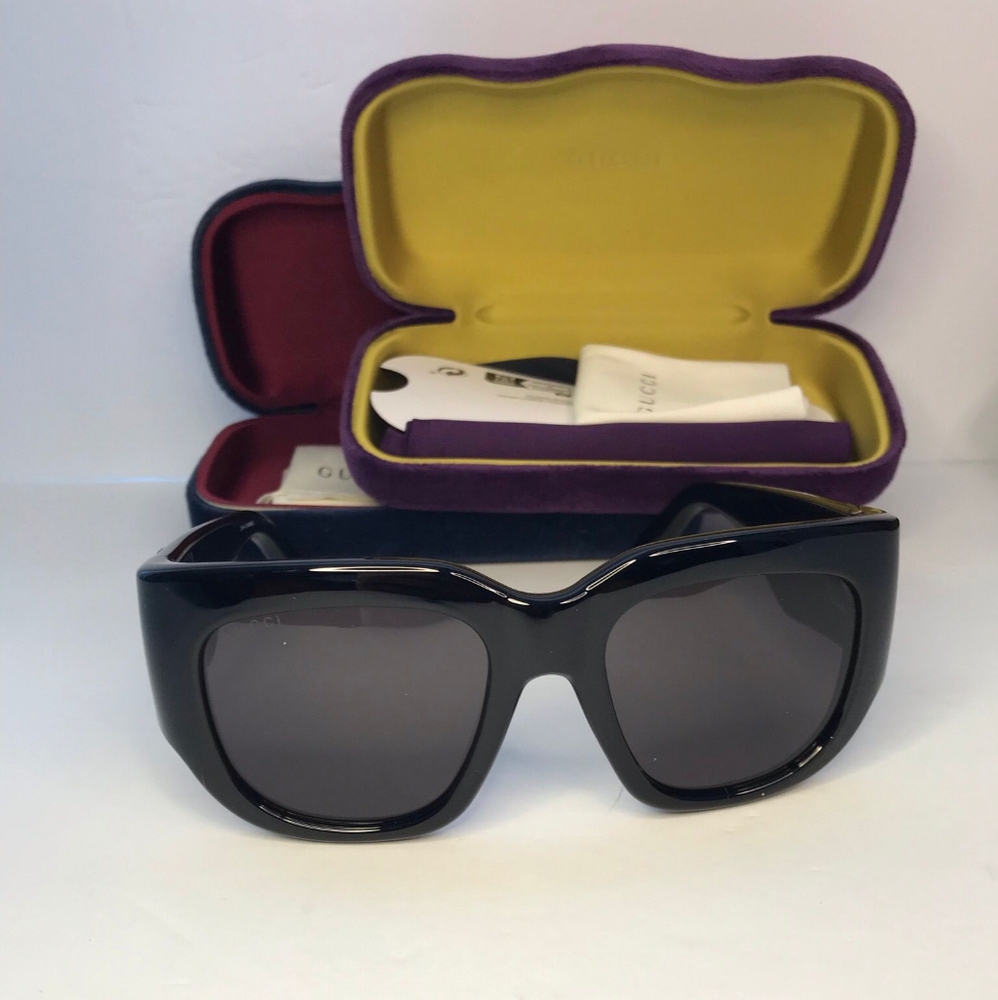 New 💯 Original Gucci Grey Square Ladies Sunglasses GG1545S 001 53. - Picture 7 of 11